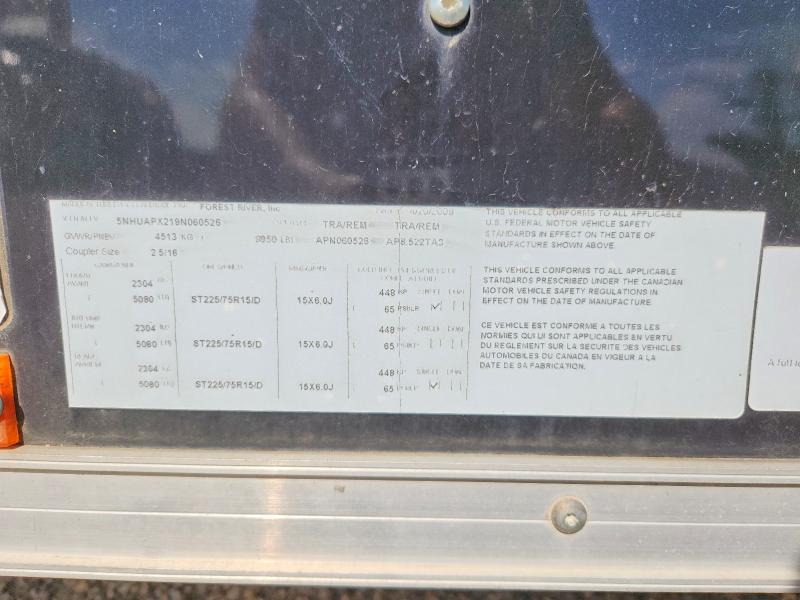 Продажа на аукционе авто 2009 Continental Enclosed Cargo, vin: 5NHUAPX219N060526, номер лота: 58930036