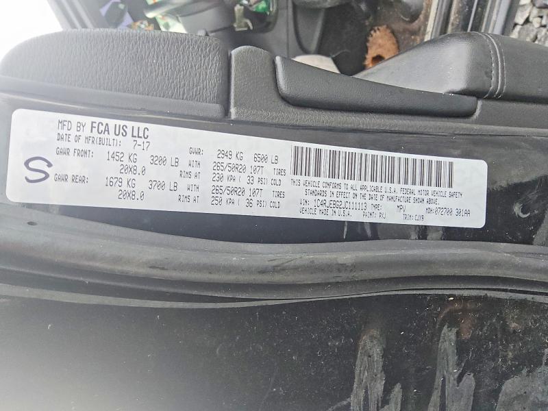 Aukcja sprzedaży 2018 Jeep Grand Cherokee, vin: 1C4RJEBG2JC111113, numer aukcji: 61431756