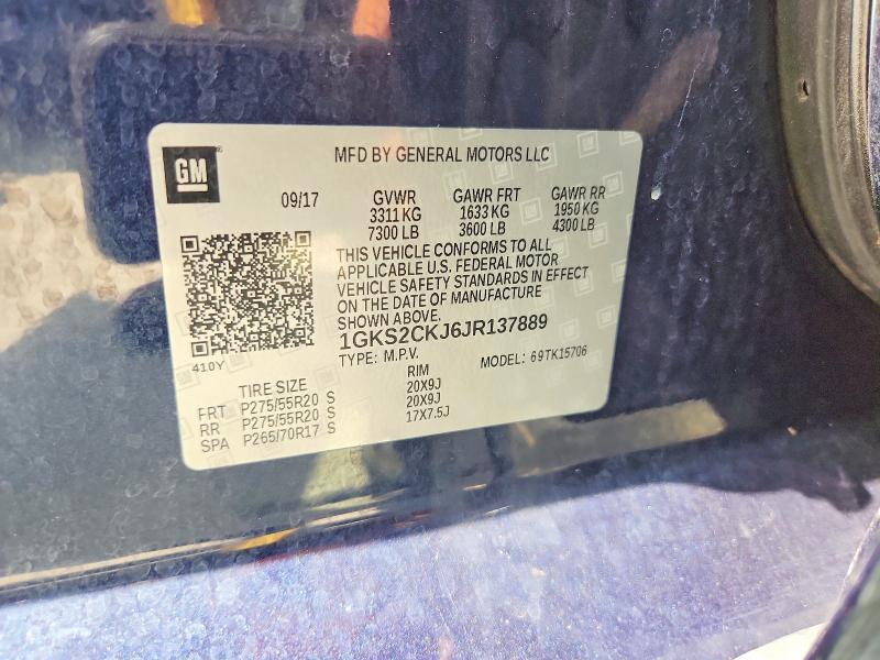 Продажа на аукционе авто 2018 Gmc Yukon, vin: 1GKS2CKJ6JR137889, номер лота: 61491906
