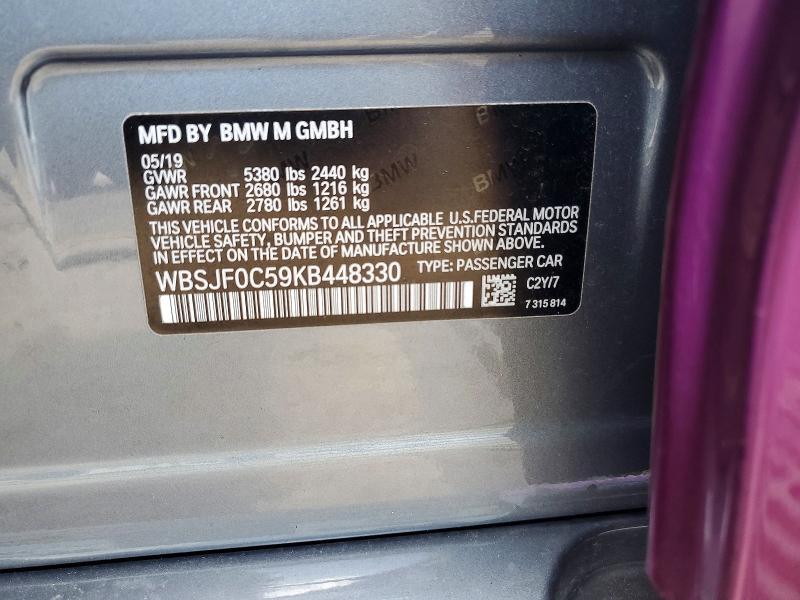 Aukcja sprzedaży 2019 Bmw M5, vin: WBSJF0C59KB448330, numer aukcji: 61724836