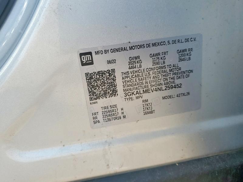 Продаж на аукціоні авто 2022 Gmc Terrain, vin: 3GKALMEV4NL259452, номер лоту: 85970785