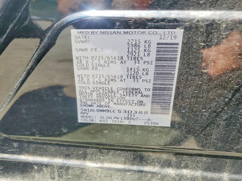 Aukcja sprzedaży 2020 Infiniti Qx60, vin: 5N1DL0MM9LC530388, numer aukcji: 58907626