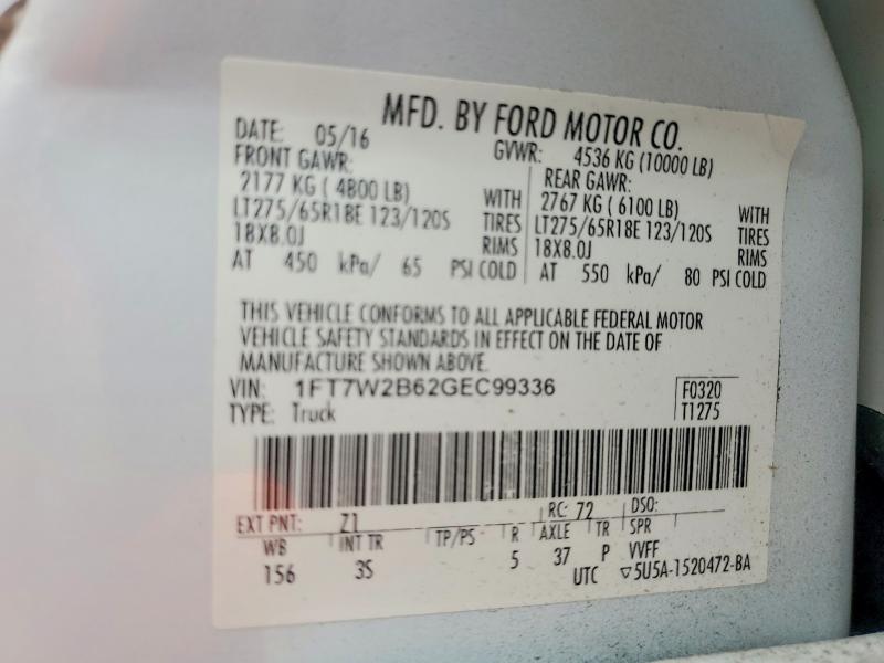 Продажа на аукционе авто 2016 Ford F250 Xlt, vin: 1FT7W2B62GEC99336, номер лота: 61445506