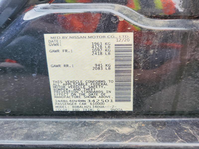 63194686 :رقم المزاد ، 1N4BL4DV4MN342501 vin ، 2021 Nissan Altima مزاد بيع
