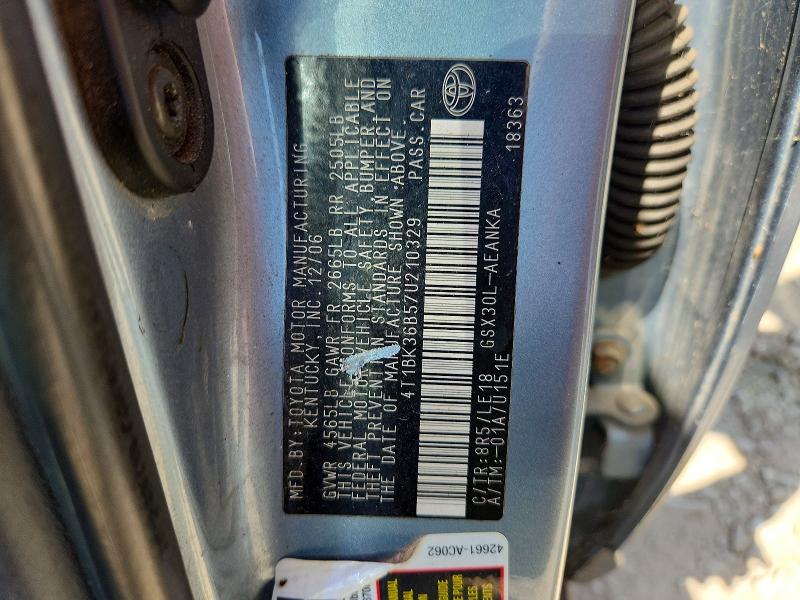Продажа на аукционе авто 2007 Toyota Avalon, vin: 4T1BK36B57U210329, номер лота: 60717956