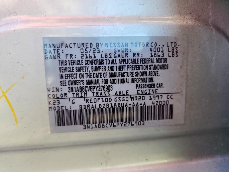 60465766 :رقم المزاد ، 3N1AB8CV6PY276903 vin ، 2023 Nissan Sentra مزاد بيع