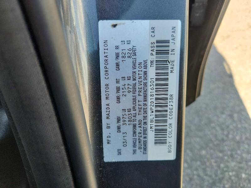 Aukcja sprzedaży 2013 Mazda 3, vin: JM1BL1WP2D1816301, numer aukcji: 62360546
