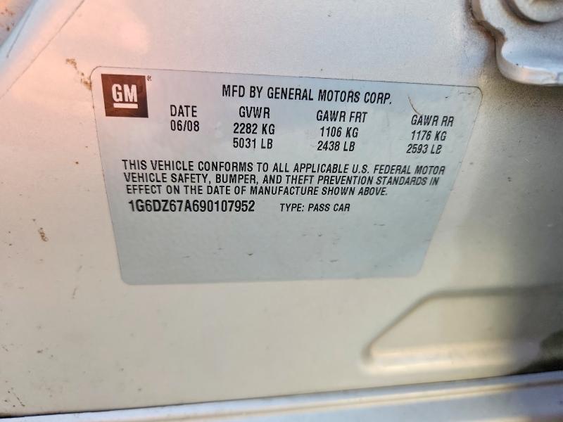 Продаж на аукціоні авто 2009 Cadillac Sts, vin: 1G6DZ67A690107952, номер лоту: 60419296