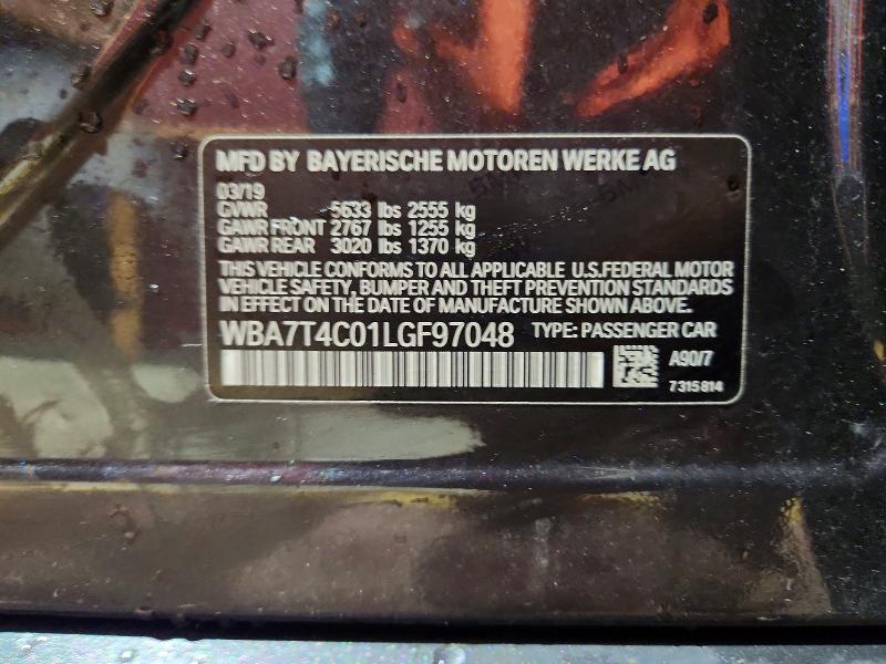 Aukcja sprzedaży 2020 Bmw 740, vin: WBA7T4C01LGF97048, numer aukcji: 62406086