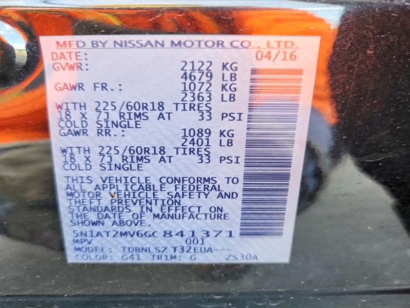 Продаж на аукціоні авто 2016 Nissan Rogue, vin: 5N1AT2MV6GC841371, номер лоту: 62609216