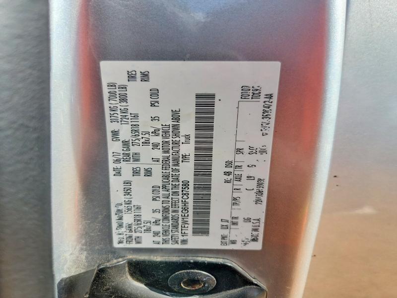 Продажа на аукционе авто 2017 Ford F150, vin: 1FTEW1EG6HFC87580, номер лота: 59946606