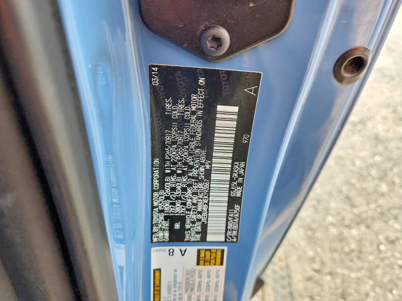 Aukcja sprzedaży 2014 Toyota Fj Cruiser, vin: JTEBU4BFXEK193867, numer aukcji: 60557676