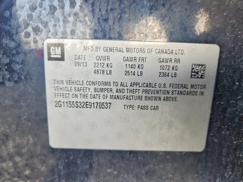 62594656 :رقم المزاد ، 2G1155S32E9170537 vin ، 2014 Chevrolet Impala مزاد بيع