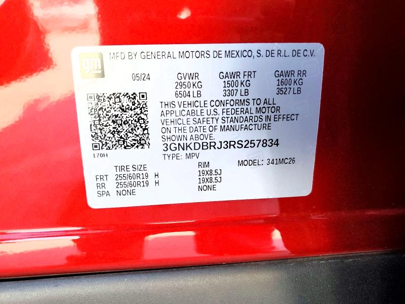Продажа на аукционе авто 2024 Chevrolet Blazer, vin: 3GNKDBRJ3RS257834, номер лота: 61615306