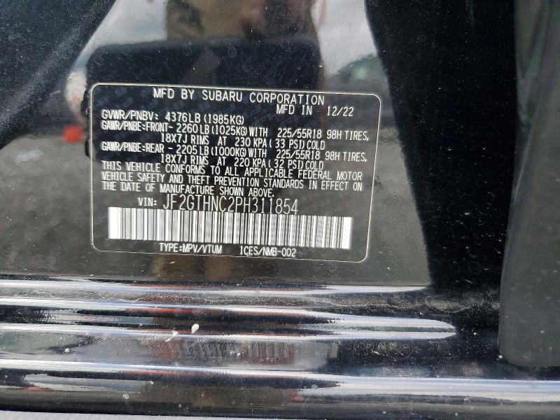 Aukcja sprzedaży 2023 Subaru Crosstrek, vin: JF2GTHNC2PH311854, numer aukcji: 60758096