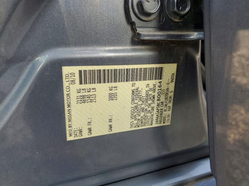 Aukcja sprzedaży 2011 Nissan Maxima, vin: 1N4AA5AP5BC800164, numer aukcji: 61564756