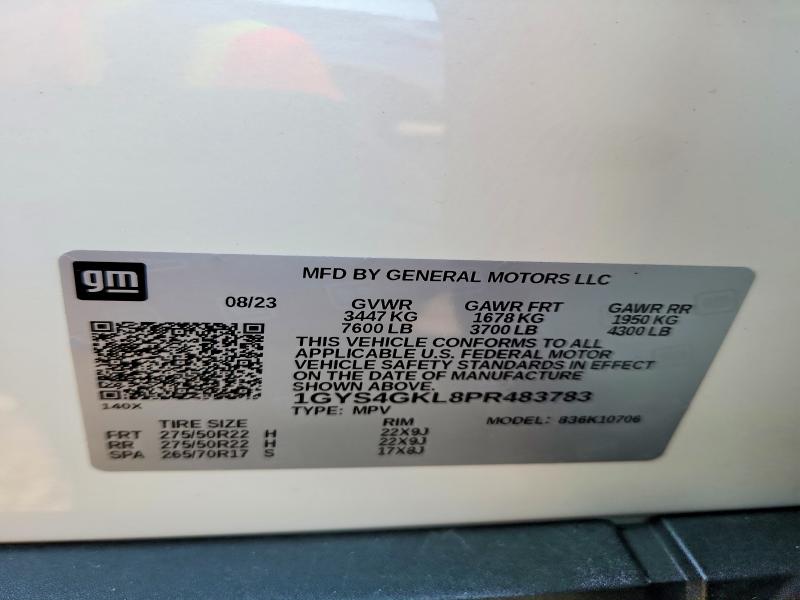 Aukcja sprzedaży 2023 Cadillac Escalade, vin: 1GYS4GKL8PR483783, numer aukcji: 61754336