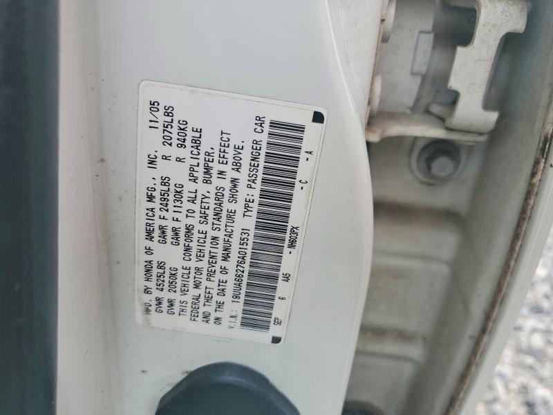 62153536 :رقم المزاد ، 19UUA66276A015531 vin ، 2006 Acura 3.2tl مزاد بيع