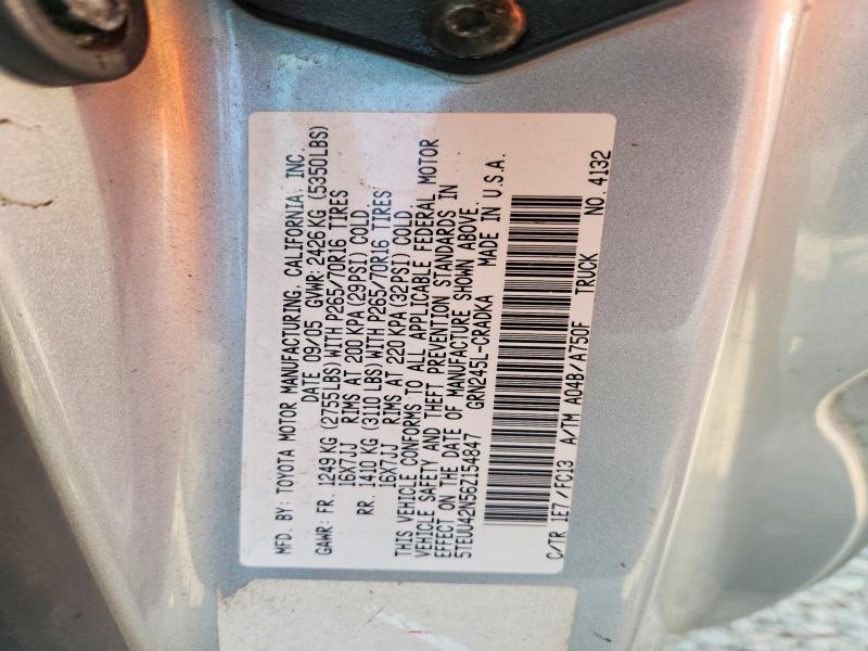 Aukcja sprzedaży 2006 Toyota Tacoma, vin: 5TEUU42N56Z154847, numer aukcji: 62740316