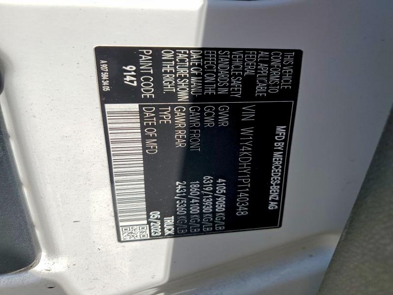 61246486 :رقم المزاد ، W1Y4KDHY1PT140348 vin ، 2023 Mercedes-benz Sprinter مزاد بيع