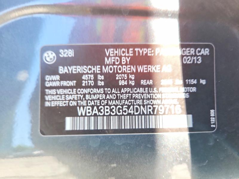 Aukcja sprzedaży 2013 Bmw 328, vin: WBA3B3G54DNR79716, numer aukcji: 62971656