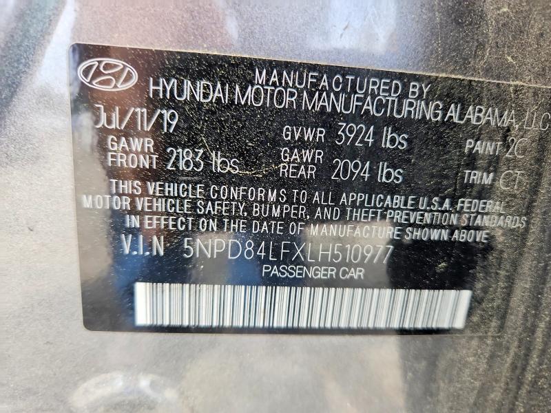 Продажа на аукционе авто 2020 Hyundai Elantra, vin: 5NPD84LFXLH510977, номер лота: 61909966