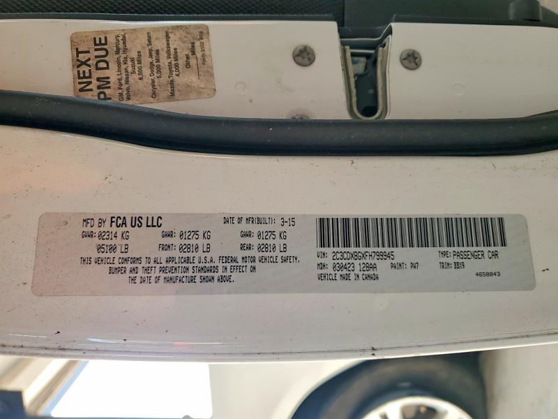 Продажа на аукционе авто 2015 Dodge Charger, vin: 2C3CDXBGXFH799945, номер лота: 62596836