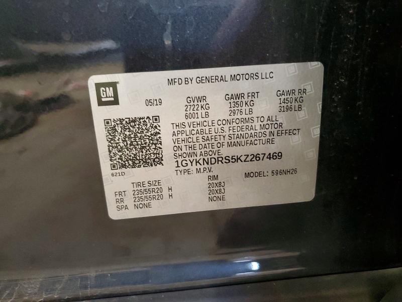 Aukcja sprzedaży 2019 Cadillac Xt5, vin: 1GYKNDRS5KZ267469, numer aukcji: 61869636