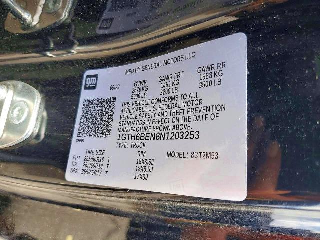 Продаж на аукціоні авто 2022 Gmc Canyon, vin: 1GTH6BEN8N1203253, номер лоту: 59322786