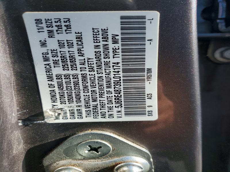 Продаж на аукціоні авто 2009 Honda Cr-v, vin: 5J6RE48739L014174, номер лоту: 62523756