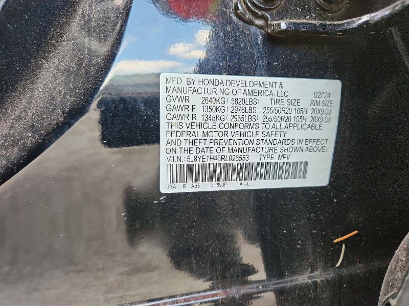 2024 Acura Mdx მანქანა იყიდება აუქციონზე, vin: 5J8YE1H46RL026553, აუქციონის ნომერი: 59864216