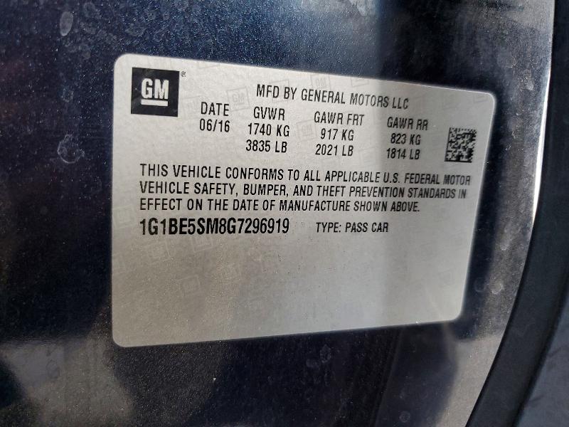 Продажа на аукционе авто 2016 Chevrolet Cruze, vin: 1G1BE5SM8G7296919, номер лота: 61084146
