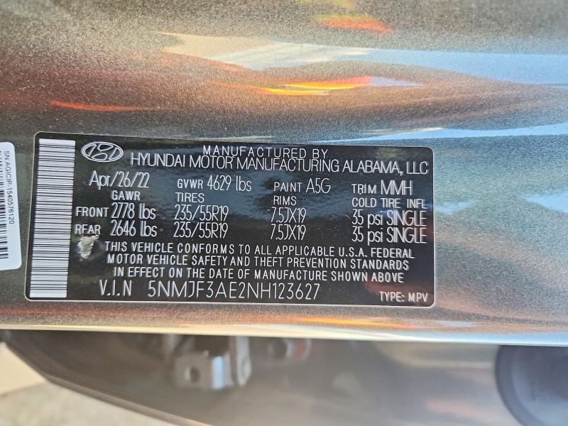 Продаж на аукціоні авто 2022 Hyundai Tucson, vin: 5NMJF3AE2NH123627, номер лоту: 61372036