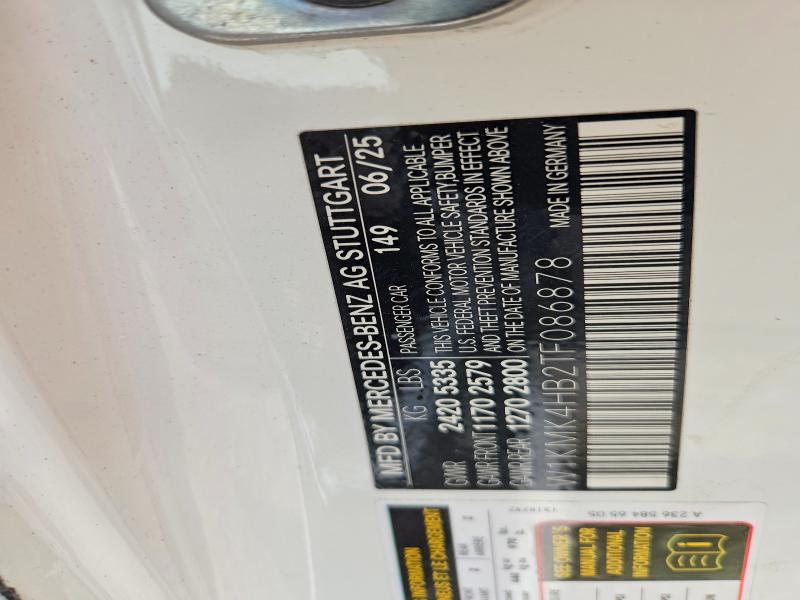 Продажа на аукционе авто 2026 Mercedes-benz Cle, vin: W1KMK4HB2TF086878, номер лота: 60600876