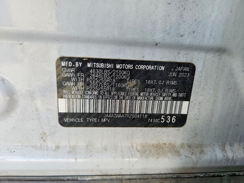 Продажа на аукционе авто 2024 Mitsubishi Eclipse Cross, vin: JA4ATWAA7RZ004118, номер лота: 61371406