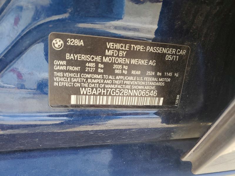 Aukcja sprzedaży 2011 Bmw 328, vin: WBAPH7G52BNN06546, numer aukcji: 61325096