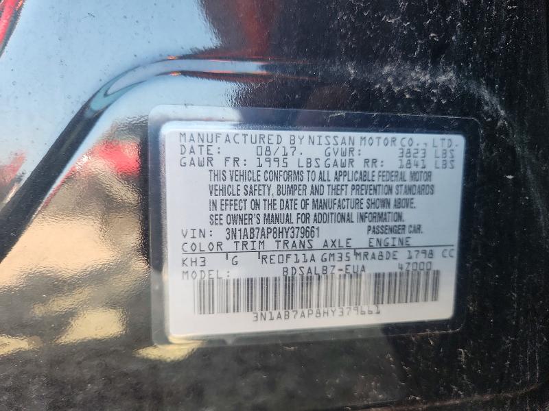59304596 :رقم المزاد ، 3N1AB7AP8HY379661 vin ، 2017 Nissan Sentra مزاد بيع