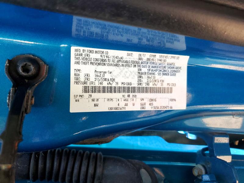 Aukcja sprzedaży 2012 Ford Focus, vin: 1FAHP3K28CL226651, numer aukcji: 60738996