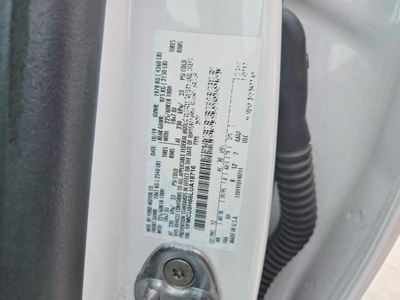 Aukcja sprzedaży 2020 Ford Escape, vin: 1FMCU0H66LUA18716, numer aukcji: 61835556