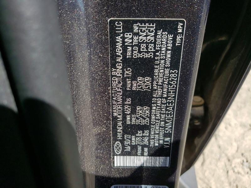 Aukcja sprzedaży 2022 Hyundai Tucson, vin: 5NMJE3AE3NH156283, numer aukcji: 63132886