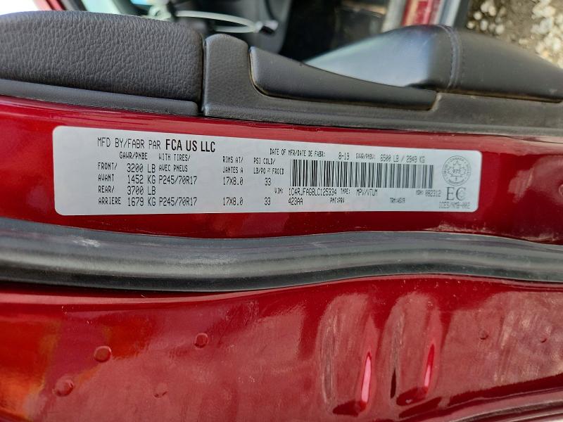 Auction sale of the 2020 Jeep Cheerokee, vin: 1C4RJFAG8LC125334, lot number: 59737516