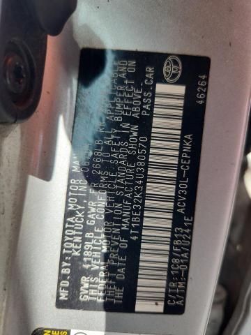 2004 Toyota Camry მანქანა იყიდება აუქციონზე, vin: 4T1BE32K34U380570, აუქციონის ნომერი: 61157046