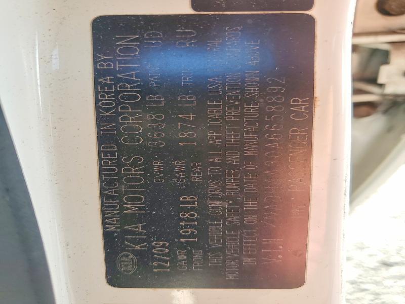 Aukcja sprzedaży 2010 Kia Rio, vin: KNADH4A30A6658892, numer aukcji: 61215176
