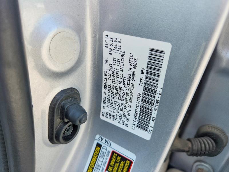 Aukcja sprzedaży 2014 Honda Cr-v, vin: 5J6RM4H7XEL072599, numer aukcji: 85450895