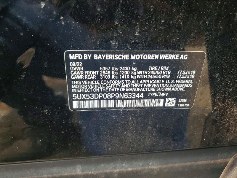 Aukcja sprzedaży 2023 Bmw X3, vin: 5UX53DP08P9N63344, numer aukcji: 61134206