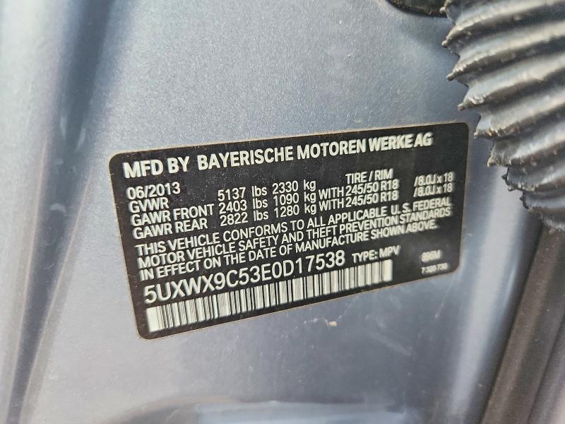 Продаж на аукціоні авто 2014 Bmw X3, vin: 5UXWX9C53E0D17538, номер лоту: 63183566