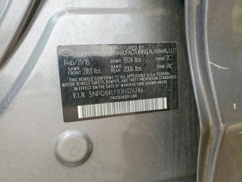 2018 Hyundai Elantra მანქანა იყიდება აუქციონზე, vin: 5NPD84LF8JH326246, აუქციონის ნომერი: 61122036