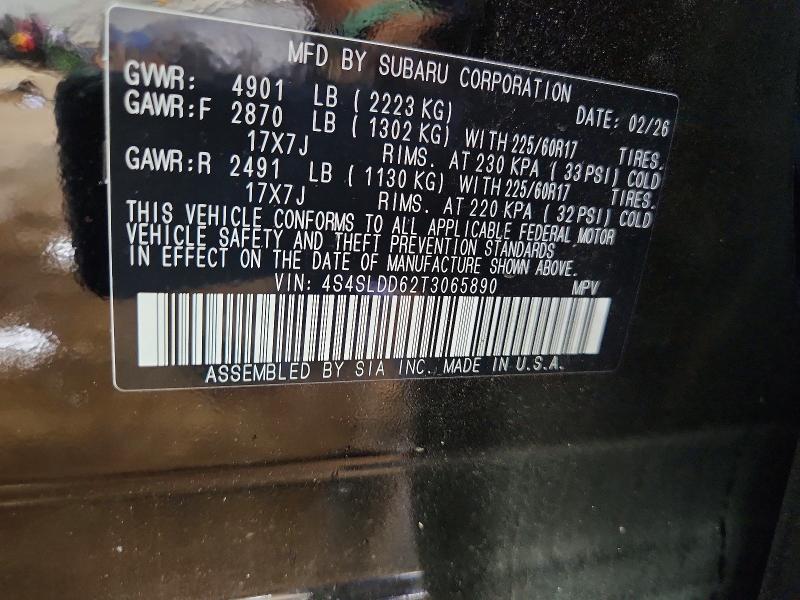 62439506 :رقم المزاد ، 4S4SLDD62T3065890 vin ، 2026 Subaru Forester مزاد بيع