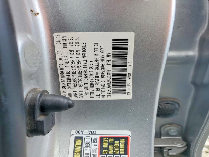 61893206 :رقم المزاد ، JHLRM4H59CC028498 vin ، 2012 Honda Cr-v مزاد بيع