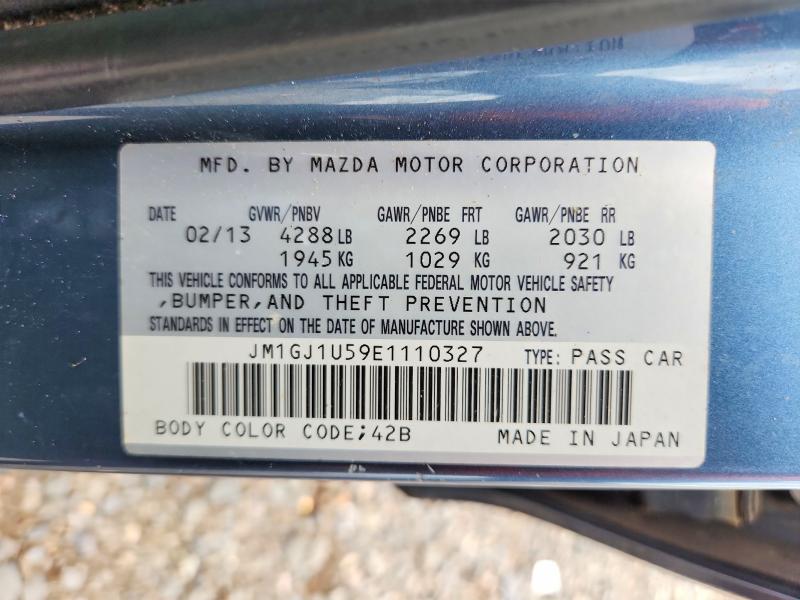 Aukcja sprzedaży 2014 Mazda 6, vin: JM1GJ1U59E1110327, numer aukcji: 63007316